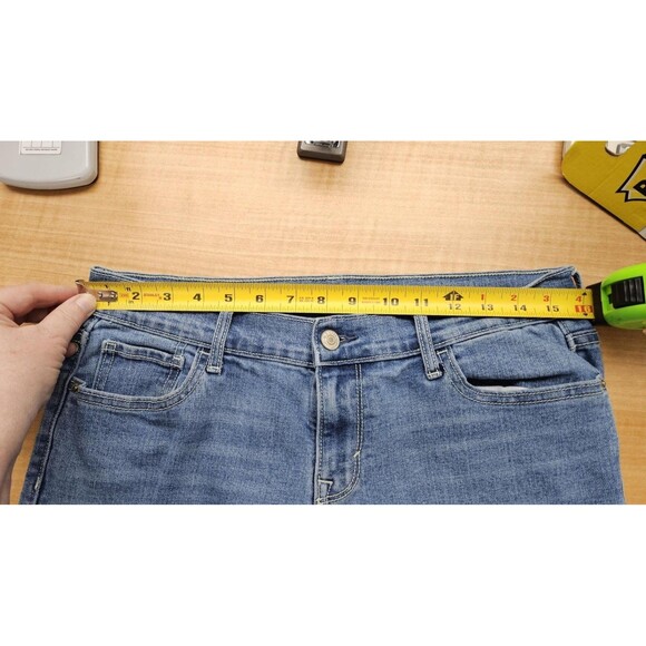 Old Navy Jeans Womens 6 Blue Sweetheart Capri Cropped Denim Mid Rise Stretch - Picture 6 of 8